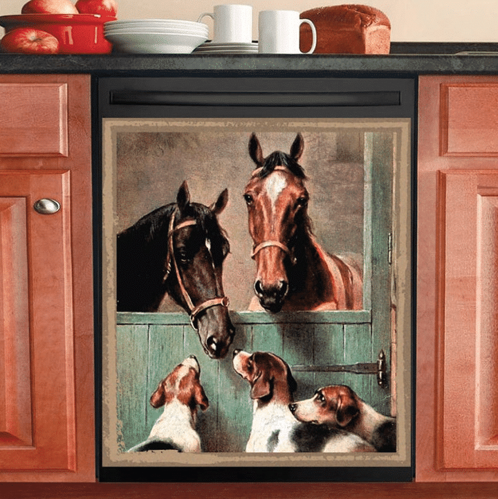 Farm Horse YW0410395CL Decor Kitchen Dishwasher Cover
