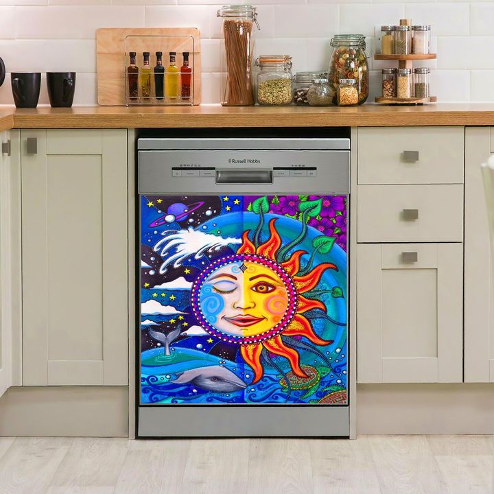 Tarot The Moon The Sun YW0410098CL Decor Kitchen Dishwasher Cover