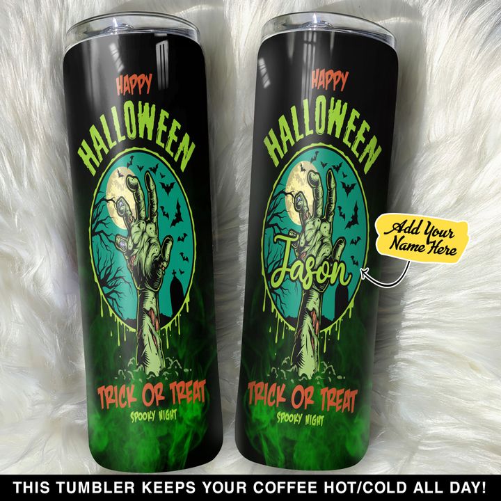 Personalized Halloween Trick Or Treat Spooky Night YC1510053YR Skinny Tumbler