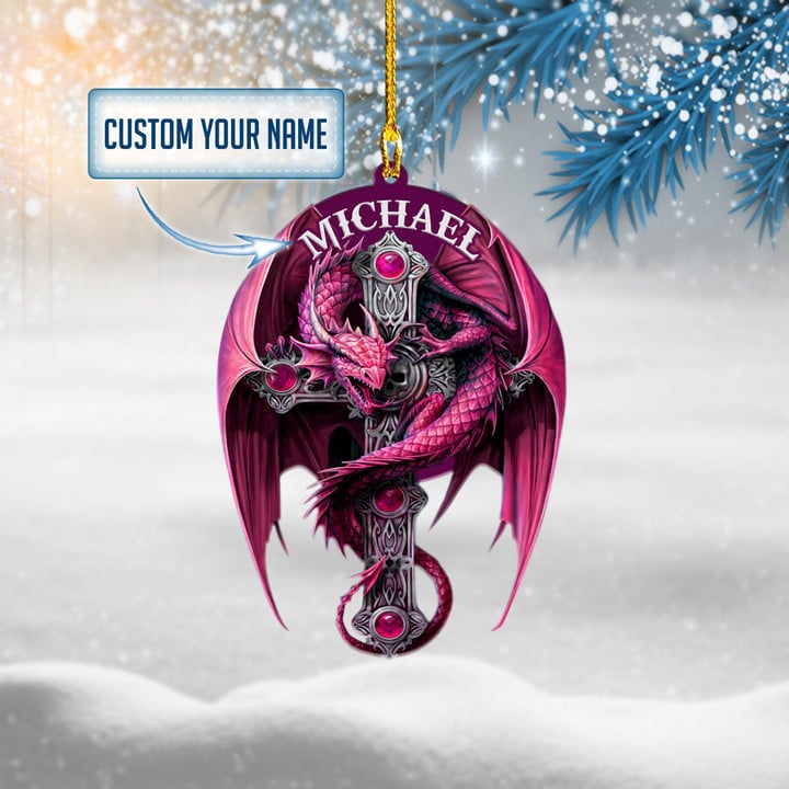 Personalized Dragon Pink XS1111002YI Ornaments
