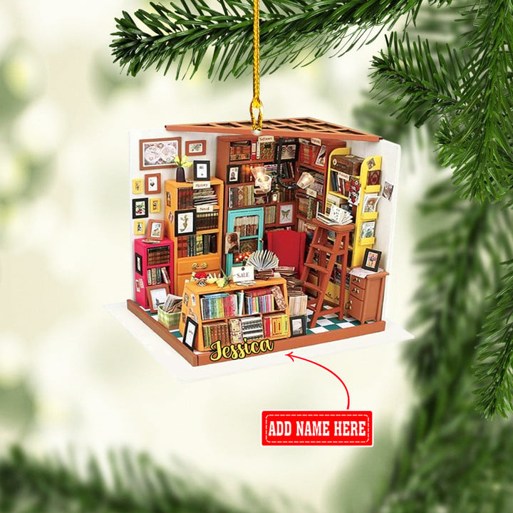 Personalized Book Store Dollhouse NI1711002YC Ornaments
