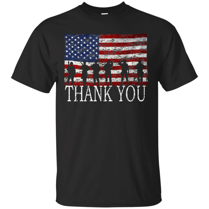 American Flag Thank You Veterans XM0907917CL T-Shirt