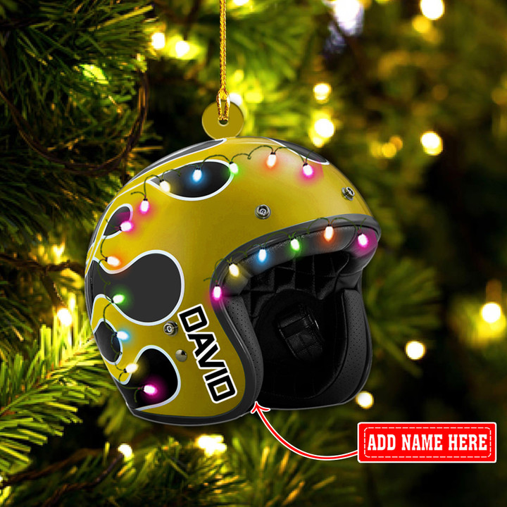 Personalized Cool Motorcycle Helmet Christmas NI1012009YR Ornaments