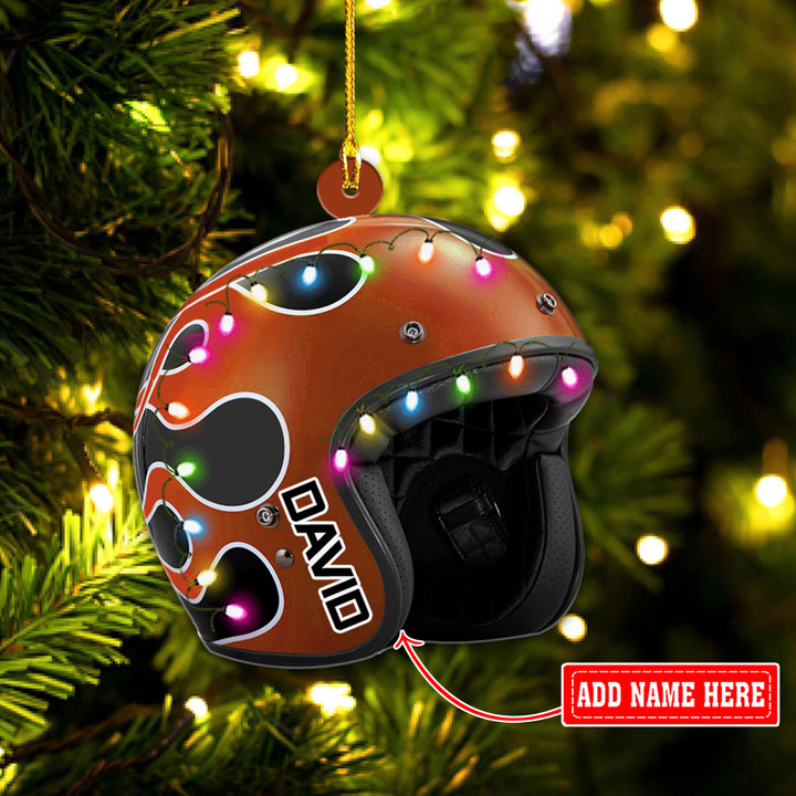 Personalized Cool Motorcycle Helmet Christmas NI1012012YR Ornaments