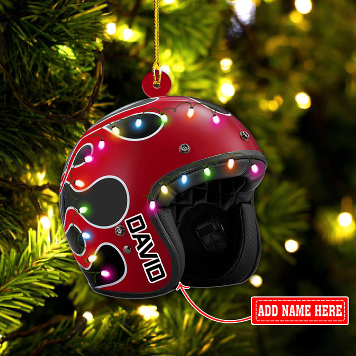 Personalized Cool Motorcycle Helmet Christmas NI1012008YR Ornaments