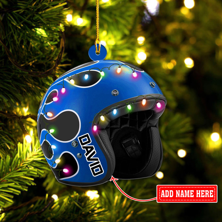 Personalized Cool Motorcycle Helmet Christmas NI1012013YR Ornaments
