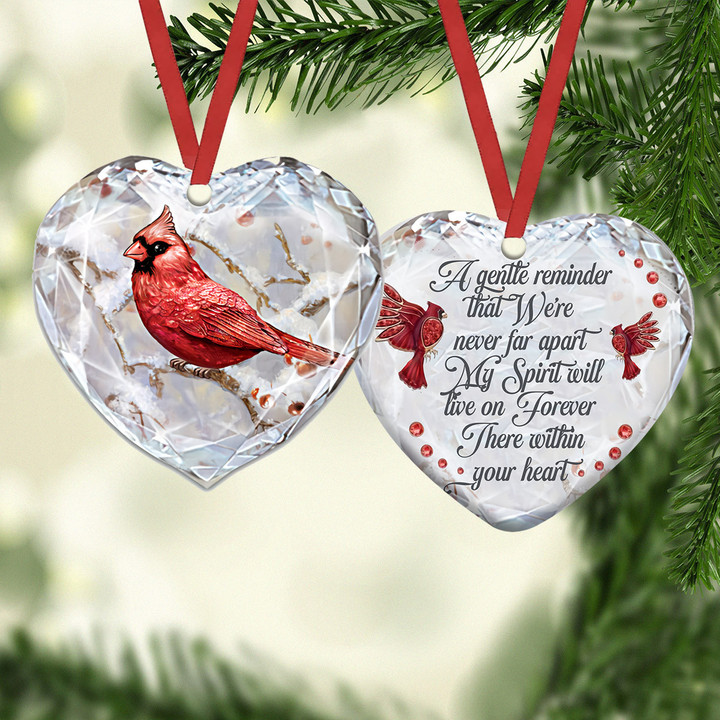 Cardinal My Spirit Will Live On Forever  NI1911002XR Ceramic Heart Ornament