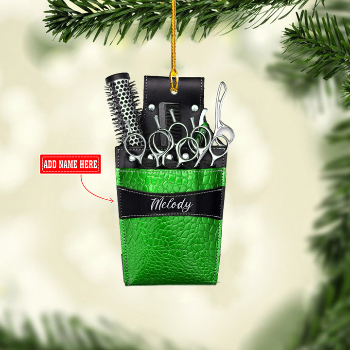 Personalized Green Hairstylist Bag NI2311007XR Ornaments