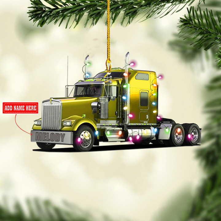 Personalized Yellow Truck NI1811020XR Ornaments