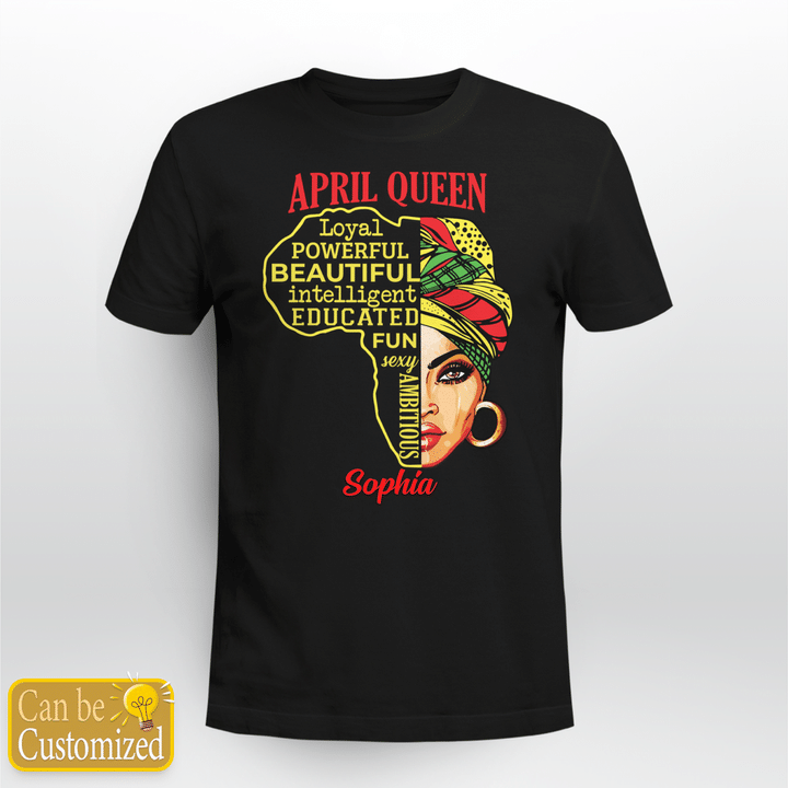 Personalized African Queen Birthday NI1603001YC Unisex T-Shirt