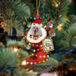 White Standard Poodle Xmas Boot YC0711026CL Ornaments