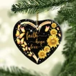 Sunflower Butterlfy Faith Hope Love YC0611752CL Ornaments