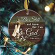 Awesome Cross Be Still And Know That I Am God Jesus YC0611680CL Ornaments