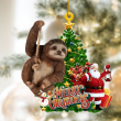 Sloth On The Line And Christmas Tree YC0611125CL Ornaments