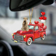 Soft Coated Wheaten Terrier Red Sports Car YC1912198CL Ornaments