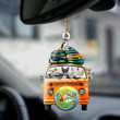 Bull Terrier Orange Hippie Van YC2012306CL Ornaments