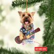 Personalized Yorkshire Terrier Dog Guitar Christmas NI2112008YC Ornaments