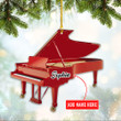 Personalized Red Piano Christmas NI2512009YR Ornaments