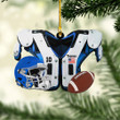Personalized BLue Shoulder Pads And Helmet Football Uniform YR0211012YS Ornaments