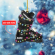 Personalized Black Skiing Boots Chrismas YR0211011XY Ornaments