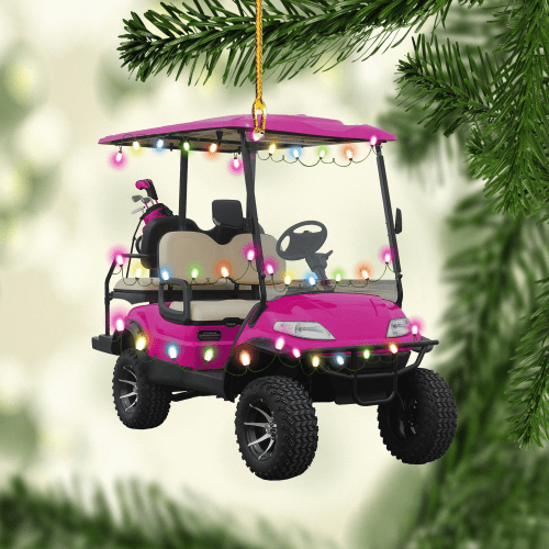 Pink Golf Cart NI1311008XB Ornaments