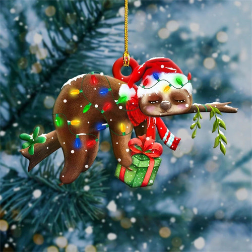 Lazy Sloth Christmas YR2411022CL Ornaments
