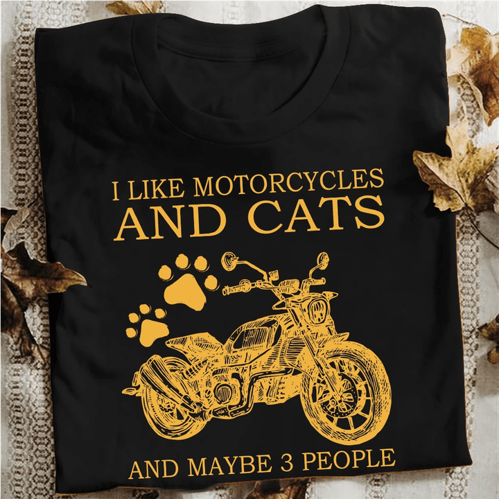 I Like Motorcycles And Cats YW0209296CL T-Shirt