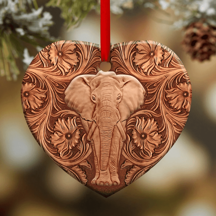 Elephant Wood Sculpture Style YC0711772CL Ornaments