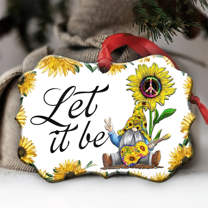 Gnome Hippie Let It Be Sunflowers YC0711363CL Ornaments