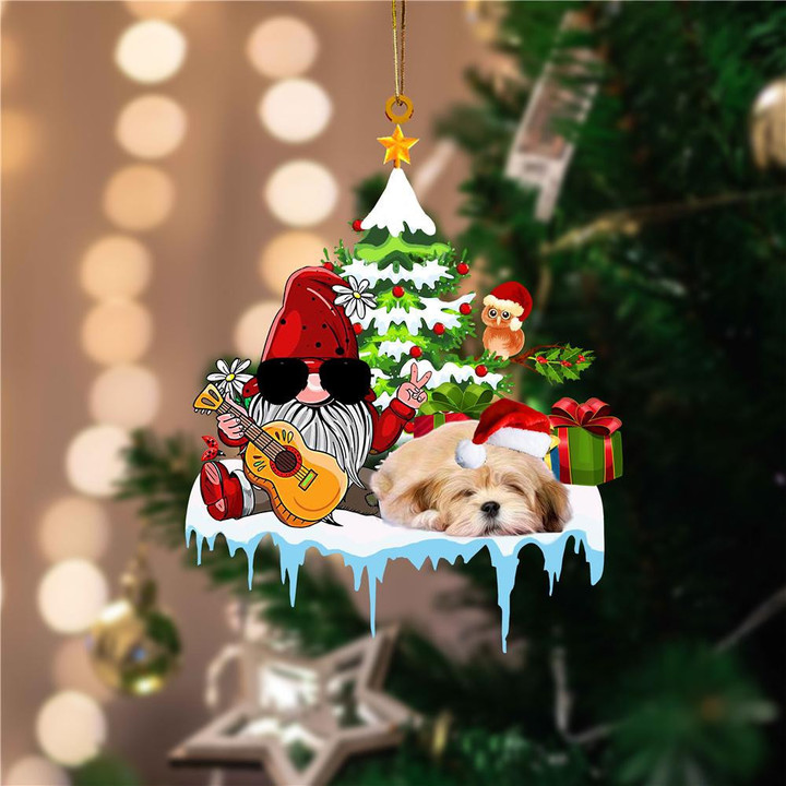 Lhasa Apso Christmas Gnomes Party YC0711204CL Ornaments