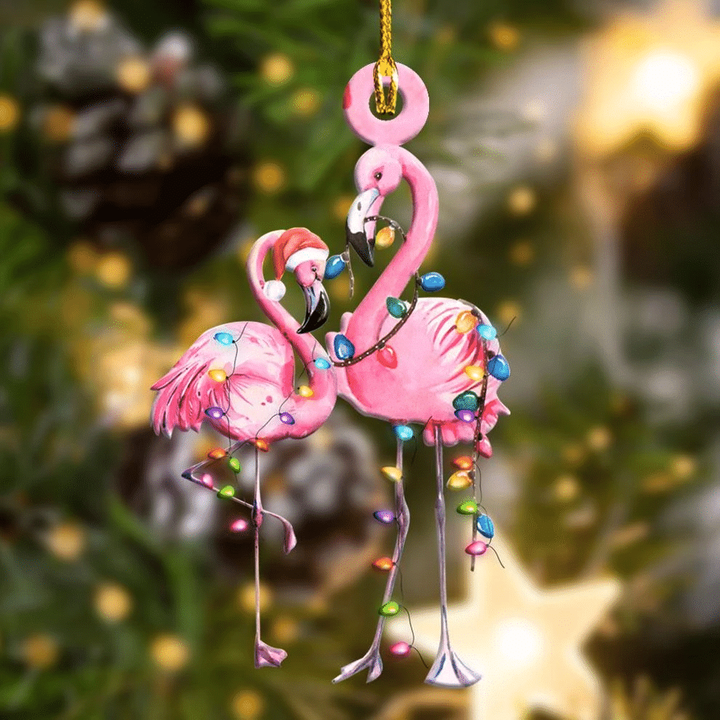 Flamingo Light Christmas YC0611218CL Ornaments