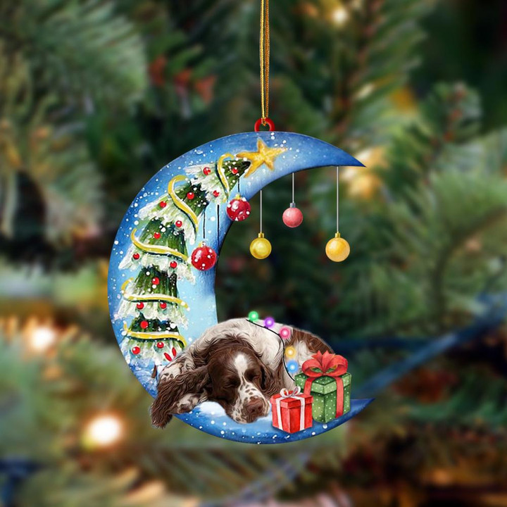 English Springer Spaniel Sleep On The Moon Christmas YC0711116CL Ornaments