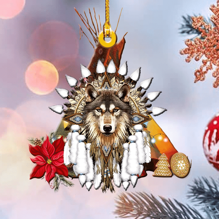 Native Wolf YC0611074CL Ornaments