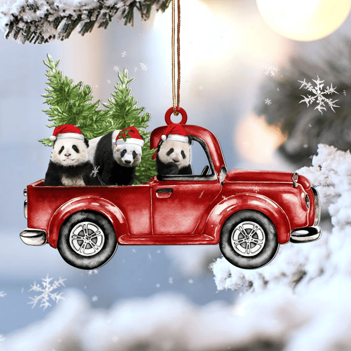 Panda Red Car YC0611995CL Ornaments