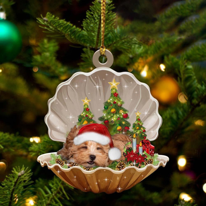 Maltipoo Sleeping Pearl In Christmas YC0711260CL Ornaments