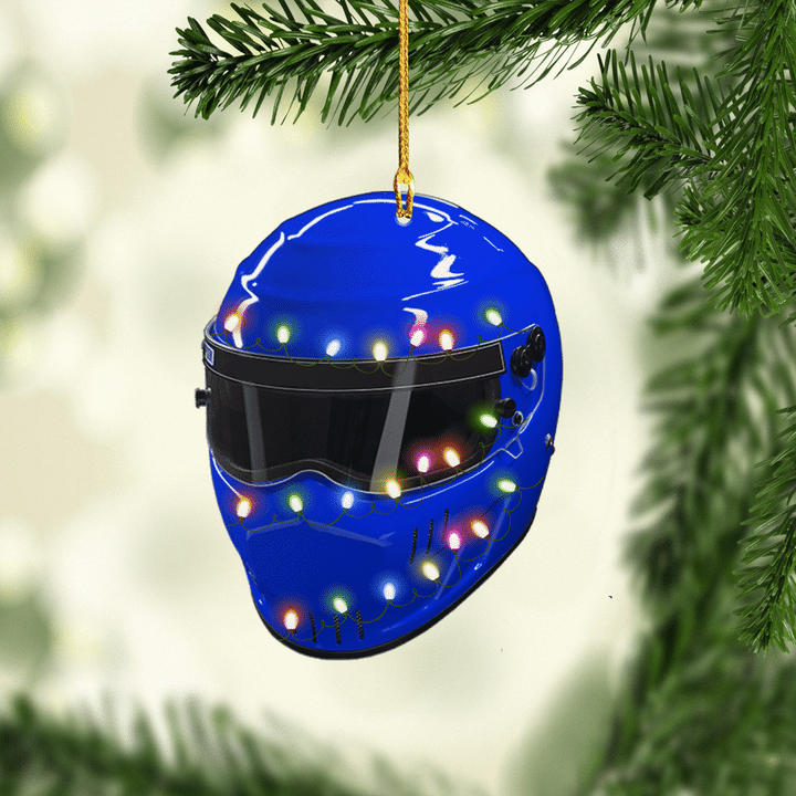 Blue Drag Racing Helmet NI2411016XB Ornaments