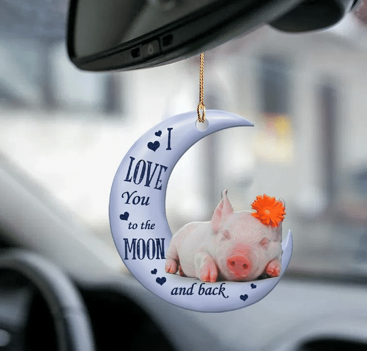 Pig Moon Back Pig Lover YC2012852CL Ornaments