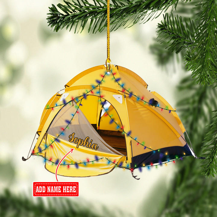 Personalized Yellow Camping Tent NI2412009YC Ornaments