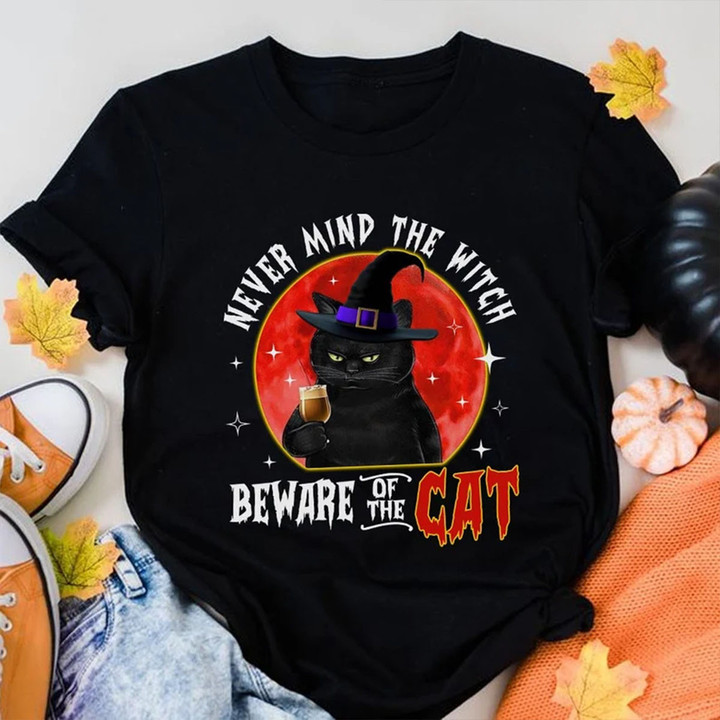 Beware Of The Black Cat Halloween NI0710007YR T Shirt