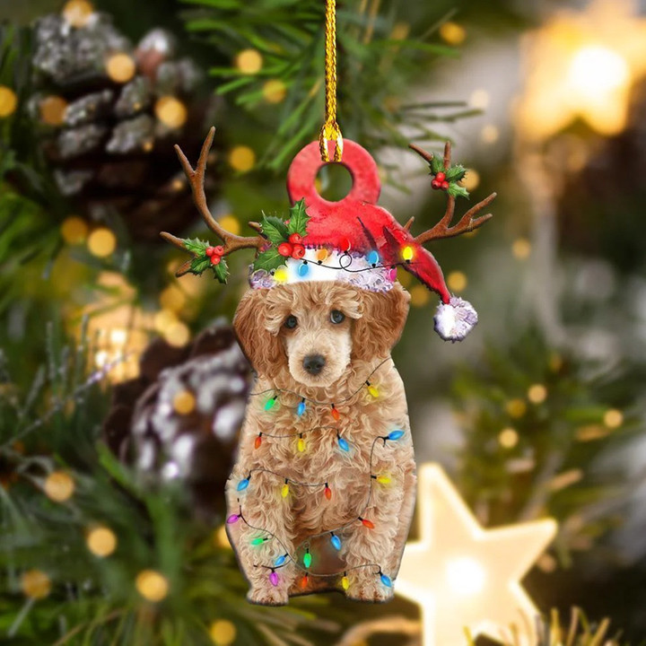 Deer Poodle Christmas YR281016CL Ornaments