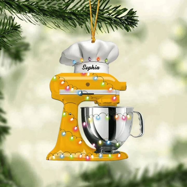 Personalized Yellow Chef Baking Mixer YR0111001CL Ornaments