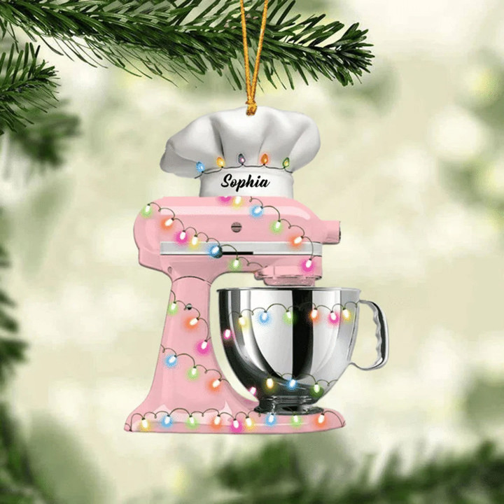 Personalized Pink Chef Baking Mixer YR0111003CL Ornaments