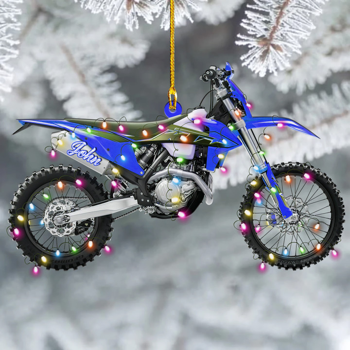 Personalized Blue Dirt Bike YR0211006XC Ornaments