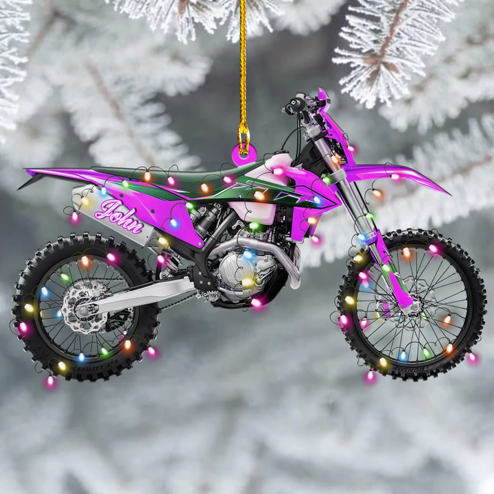 Personalized Pink Dirt Bike YR0211008XC Ornaments