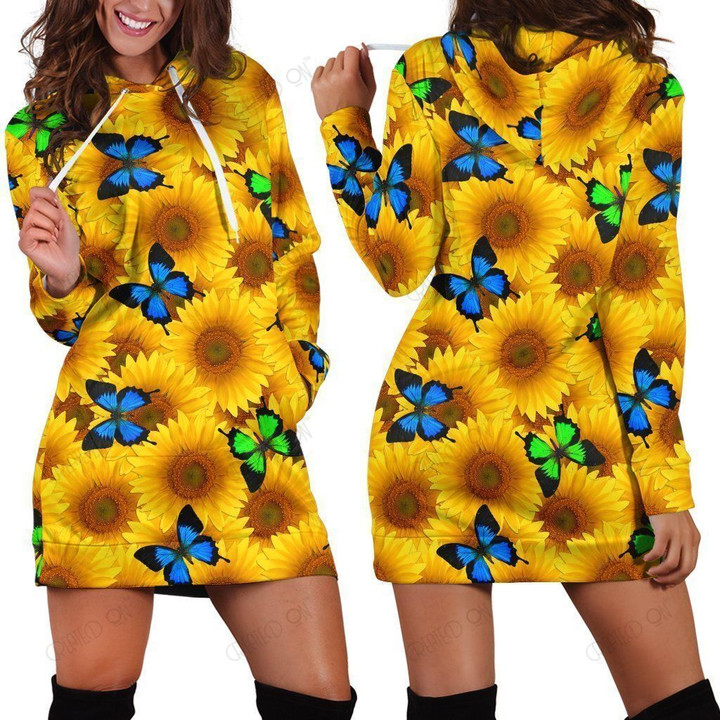 3D All Over Printing Butterfly Garden And Sunflowers Legging