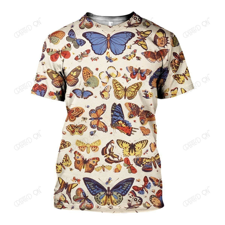 3D All Over Printed Butterfly Collection Shirts