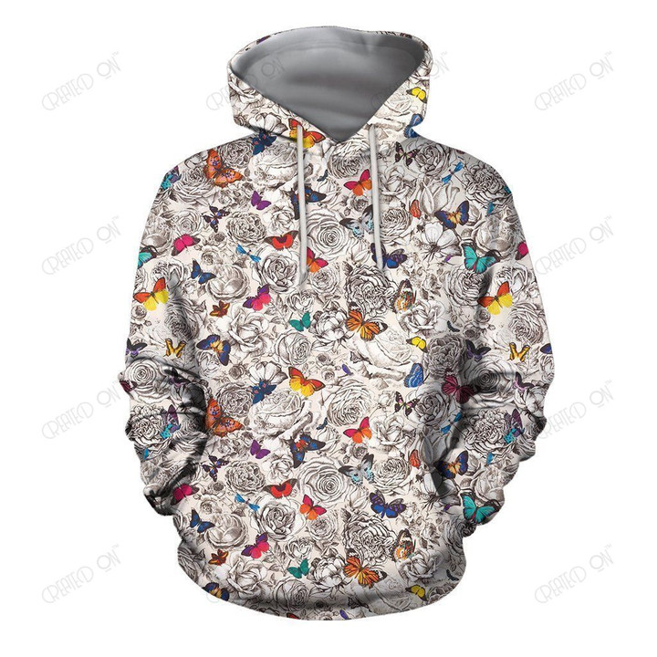 3D All Over Print Butterfly Art Hoodie