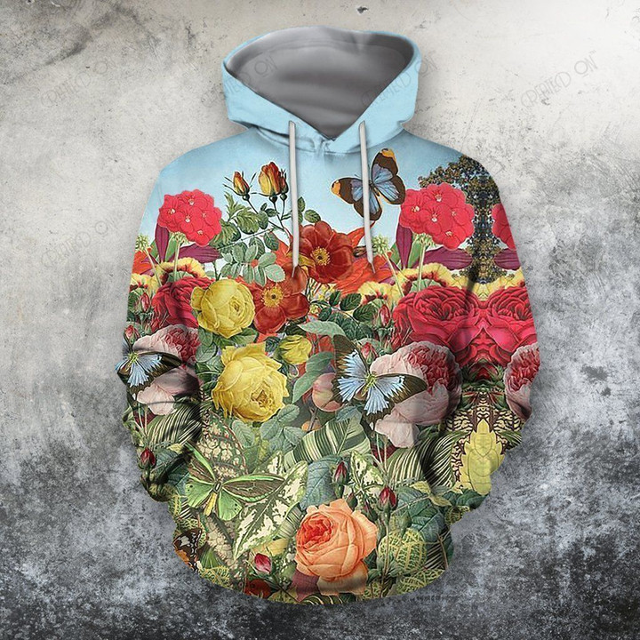 All Over Printing Butterfly Garden Hoodie