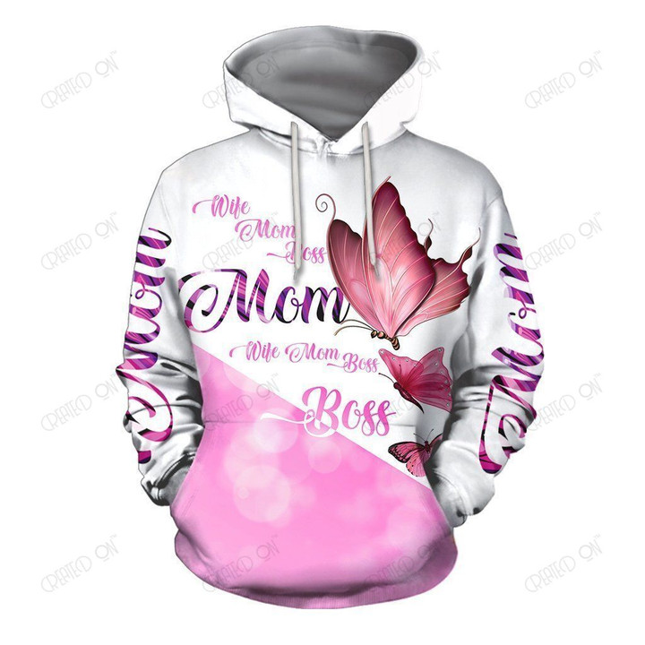 3D All Over Print Love Mom Butterfly Art Hoodie NM