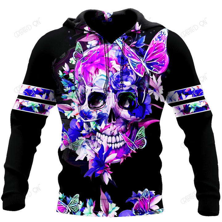 Butterfly Love Skull 3D all over printed for man and women QB05252002